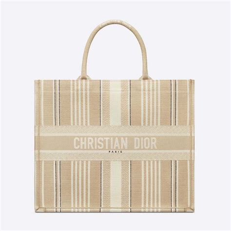 dior book tote beige stripes embroidery|Dior Book Tote Beige Stripes Embroidery .